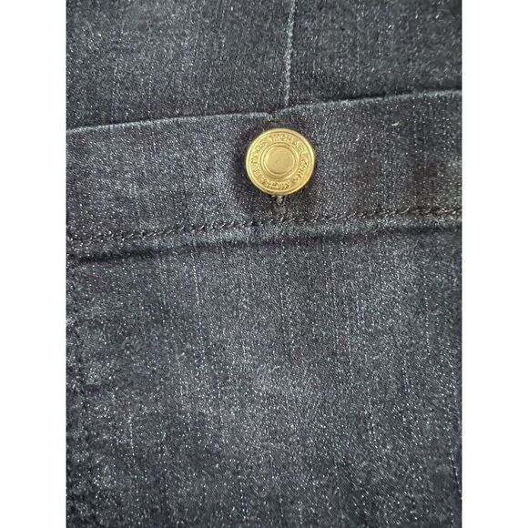 Michael Kors size 16 dk blue denim flounce skirt‎ with ruffle frayed hem $98 - Picture 2 of 8